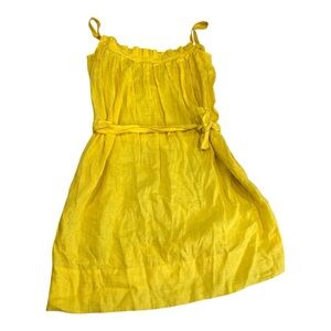 Zara Yellow Ruffled Tie Front Sundress